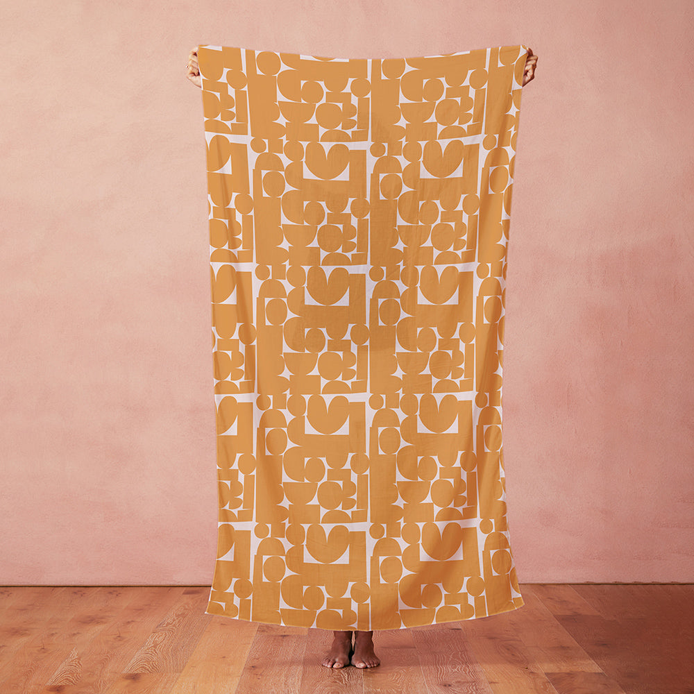 Jennifer Bouron Primal Mustard Tencel Linen