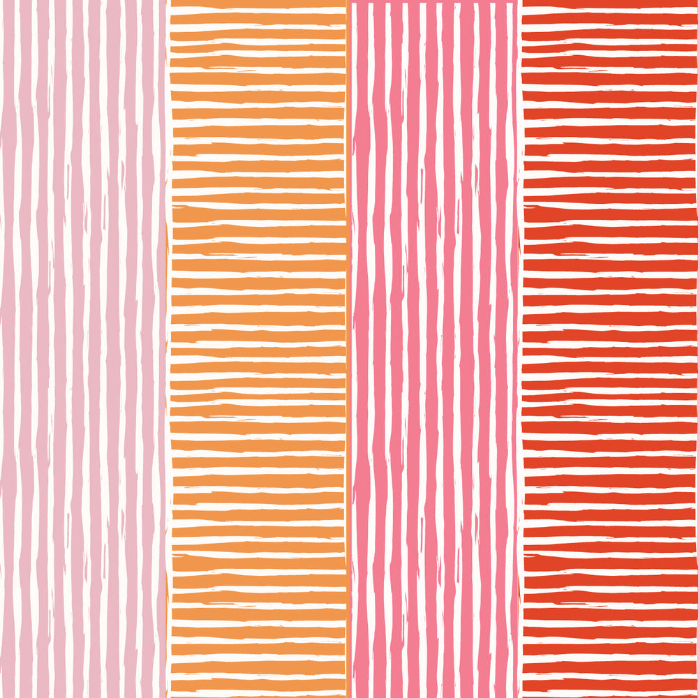 Nerida Hansen New Directions Pink & Red Poplin Remnant