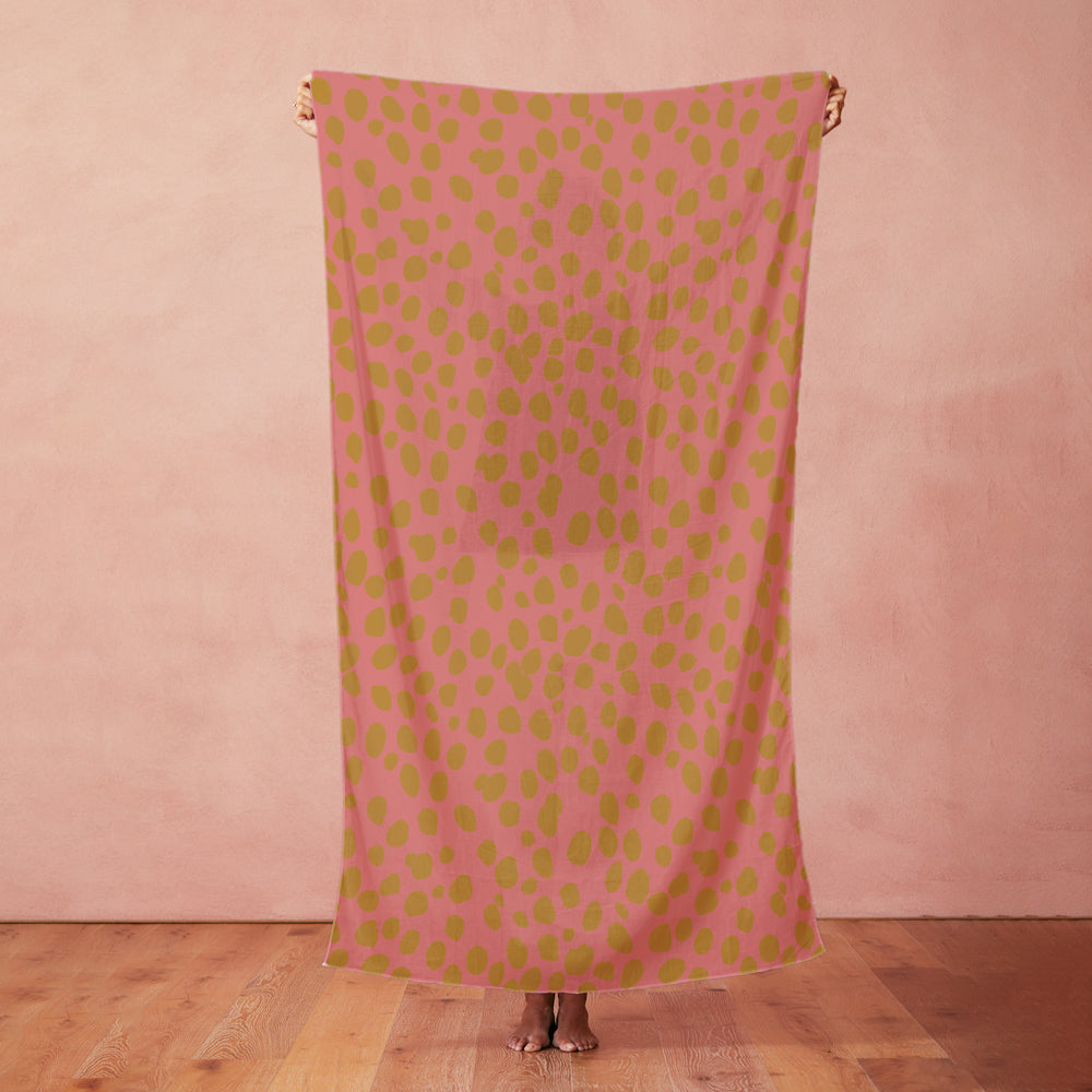 Nerida Hansen Dalmation Spot Mustard Pink