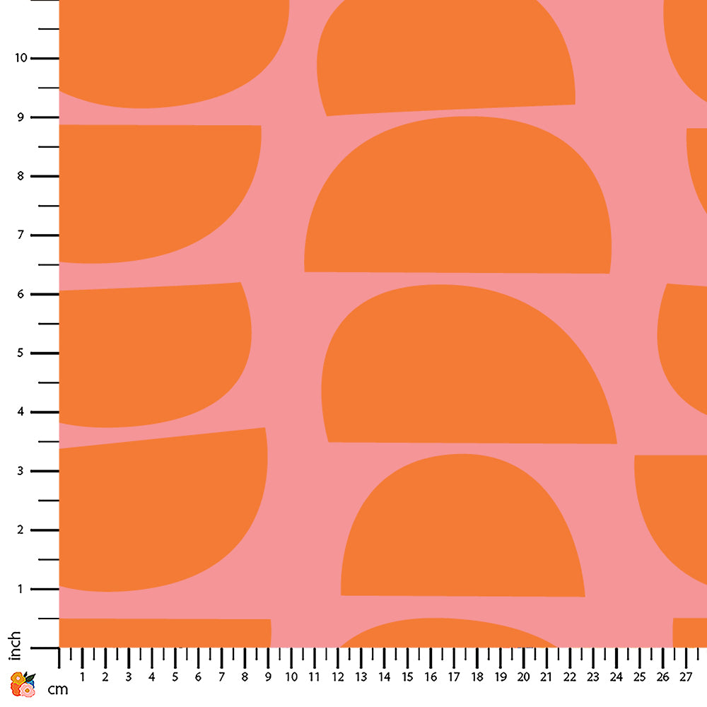 Skinny la Minx Bowls Orange Pink Tencel Linen 2m remnant