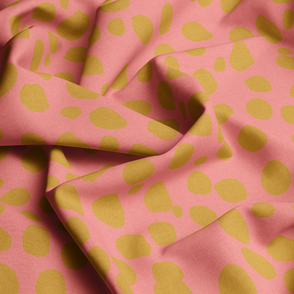 Nerida Hansen Dalmation Spot Mustard Pink