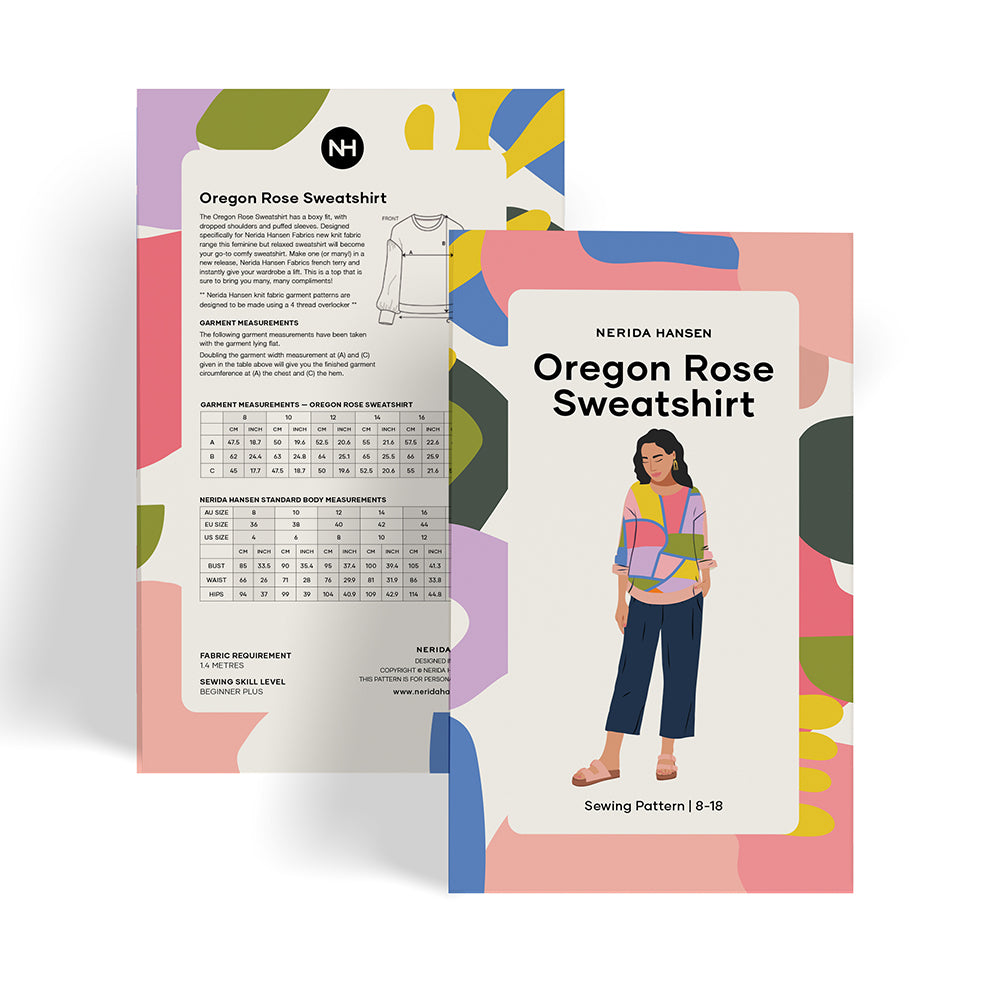 Oregon Rose Sweatshirt Sewing Pattern